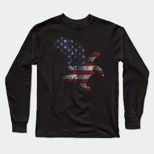 American Bald Eagle - American Flag. Long Sleeve T-Shirt